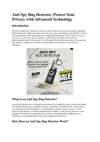 anti spy bug detector protect your privacy with