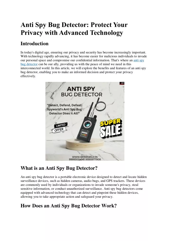 anti spy bug detector protect your privacy with