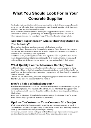 PPT - Ready Mix Concrete PowerPoint Presentation, Free Download - ID ...