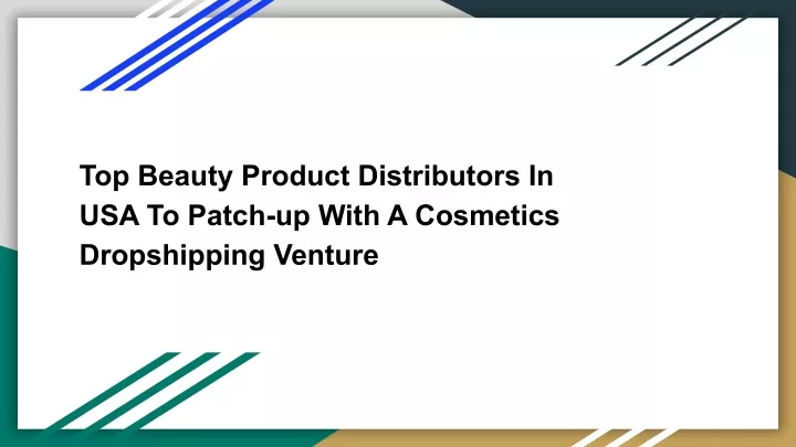 top beauty product distributors in usa to patch