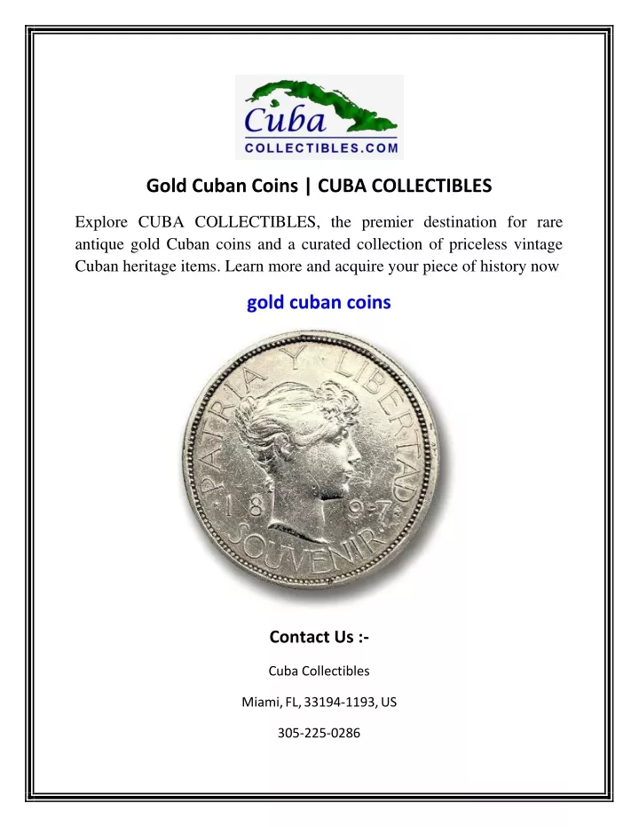 gold cuban coins cuba collectibles
