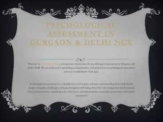 Psychological Assessment in Gurgaon & Delhi NCR