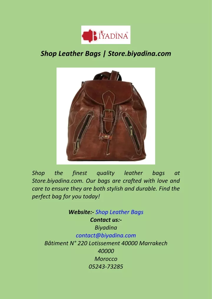 shop leather bags store biyadina com