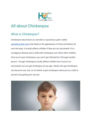 All about Chickenpox