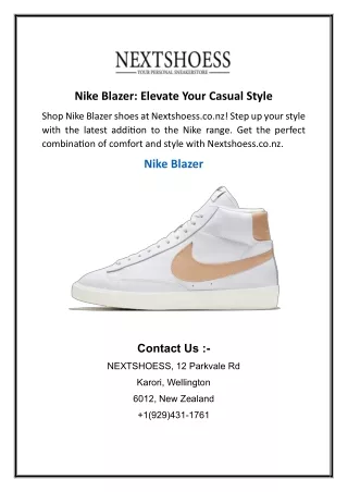 Nike Blazer Elevate Your Casual Style