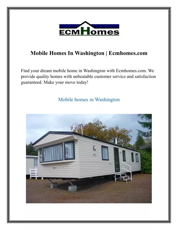 mobile homes in washington ecmhomes com