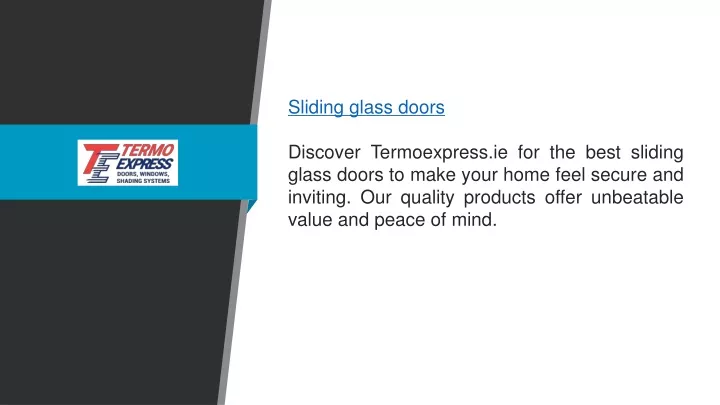 sliding glass doors discover termoexpress