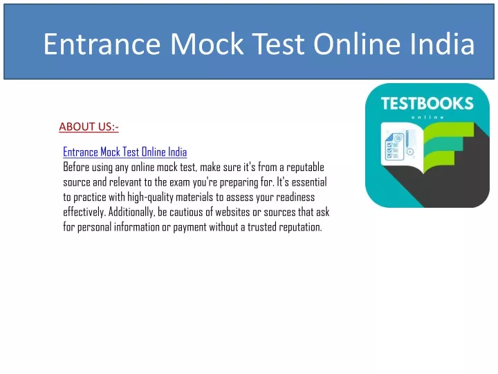 entrance mock test online india