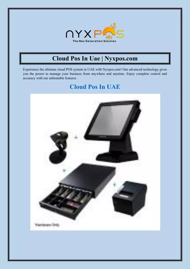 cloud pos in uae nyxpos com