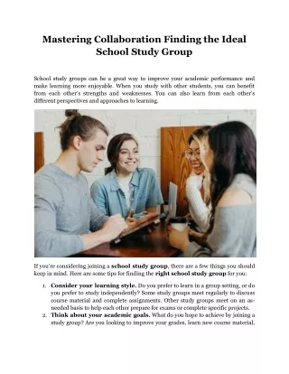mastering collaboration finding the ideal school