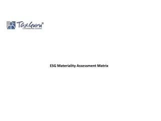 ESG Materiality Assessment Matrix