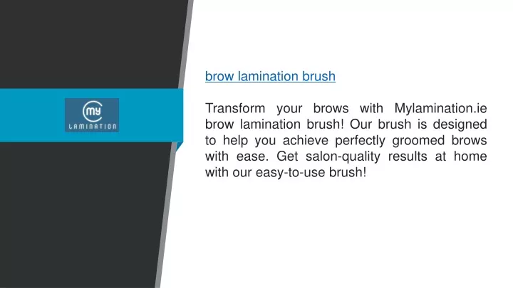brow lamination brush transform your brows with