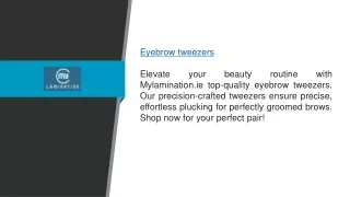 Eyebrow Tweezers Mylamination.ie