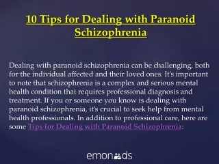 12 Tips for Dealing with Paranoid Schizophrenia