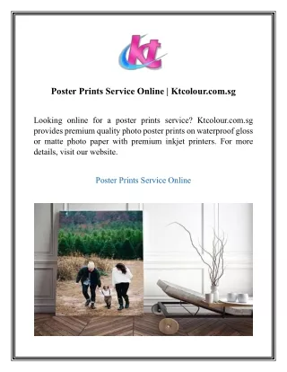 Poster Prints Service Online  Ktcolour.com.sg