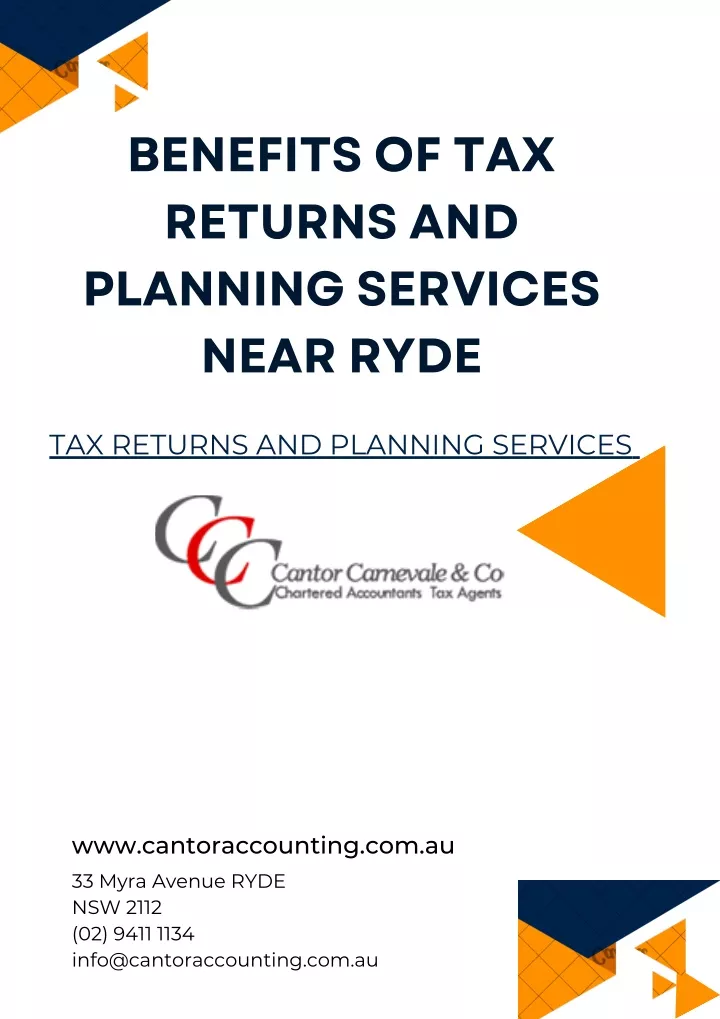 benefits of tax returns and planning services
