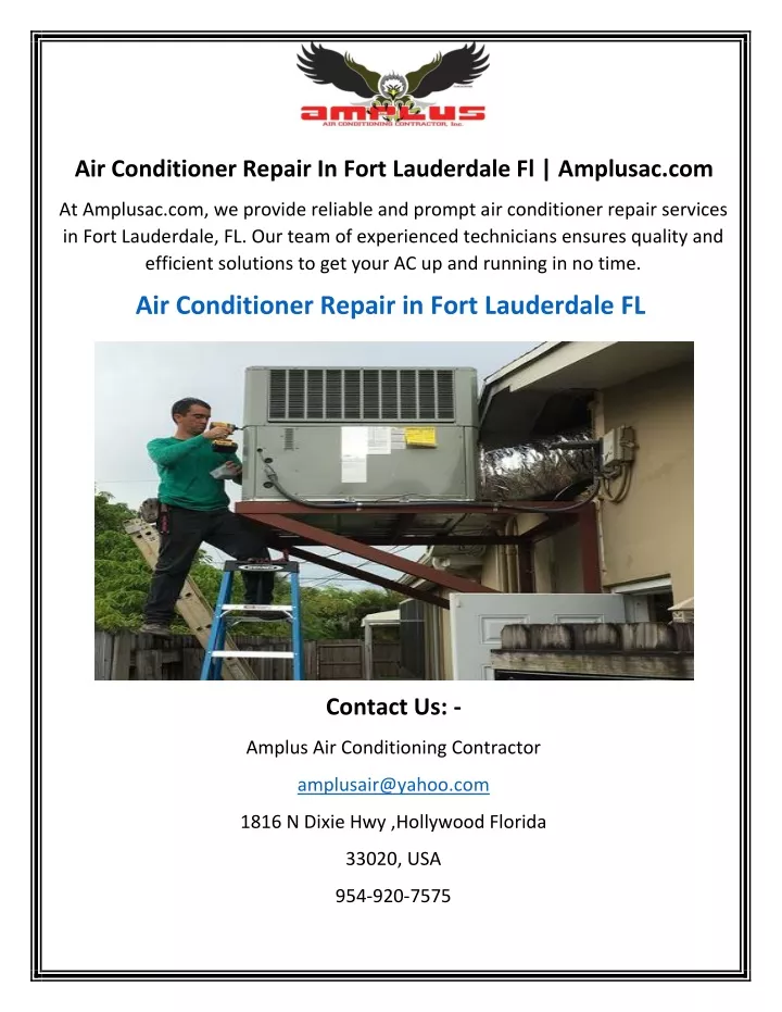 air conditioner repair in fort lauderdale