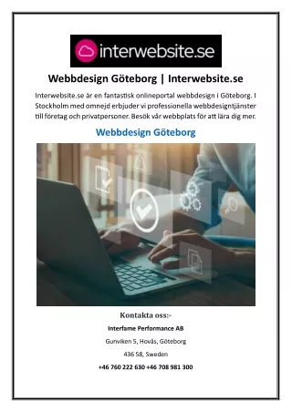 Webbdesign Göteborg  Interwebsite.se