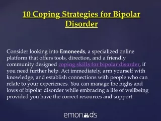10 Coping Strategies for Bipolar Disorder