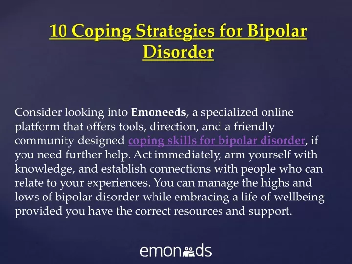 10 coping strategies for bipolar disorder