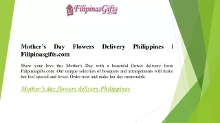 Mother’s Day Flowers Delivery Philippines  Filipinasgifts.com