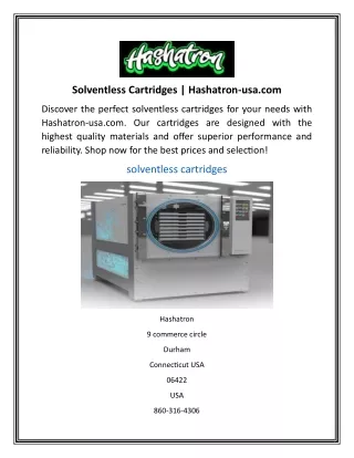 solventless cartridges hashatron usa com