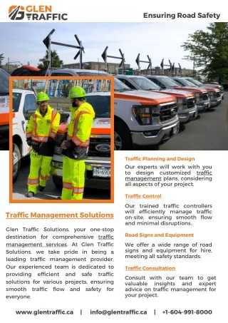 Glen Traffic Streamlined Traffic Management Solutions, Expert Traffic Control, and Strategic Traffic Consultation.