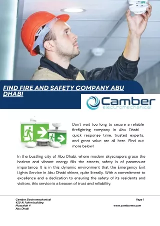Find Fire and Safety Company Abu Dhabi