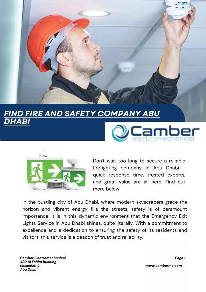 find fire and safety company abu dhabi
