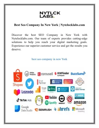 Best Seo Company In New York  Nytelocklabs