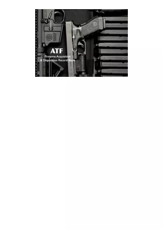 Download PDF Firearms Acquisition and Disposition Record Book ATF Track Gun Inve
