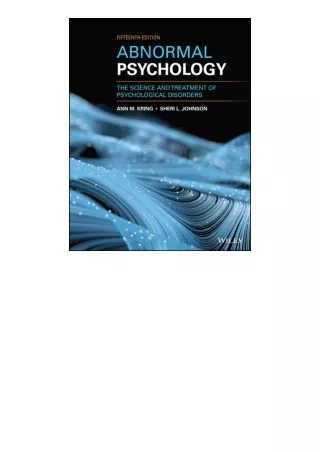 Download Abnormal Psychology The Science and Treatment of Psychological Disorder