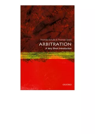 Download Arbitration A Very Short Introduction Very Short Introductions for ipad