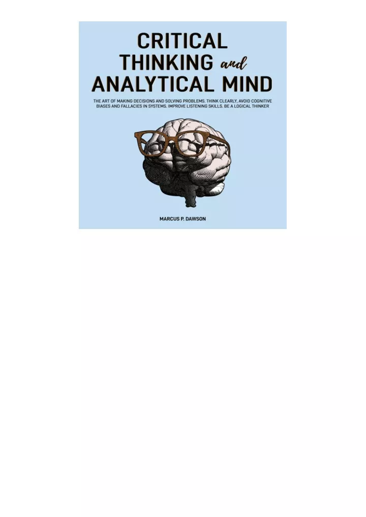 critical thinking and analytical mind pdf