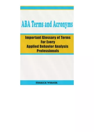 PDF read online ABA Terms and Acronyms Important Glossary of Terms for Every App