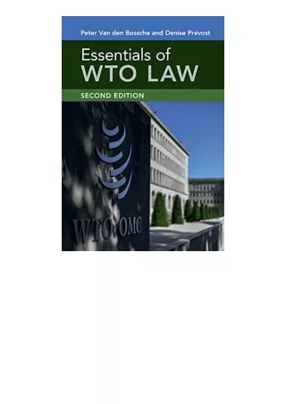 Kindle online PDF Essentials of WTO Law free acces