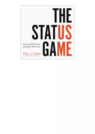 Ebook Download The Status Game On Human Life And How To Play It For Ipad