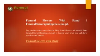 Funeral Flowers With Stand  Funeralflowersphilippines.com.ph