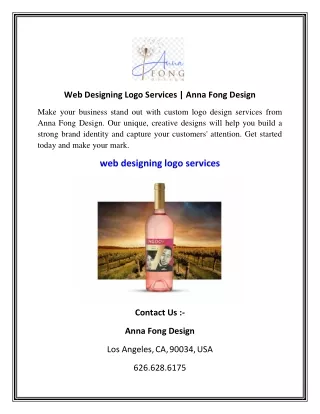 Web Designing Logo Services   Anna Fong Design