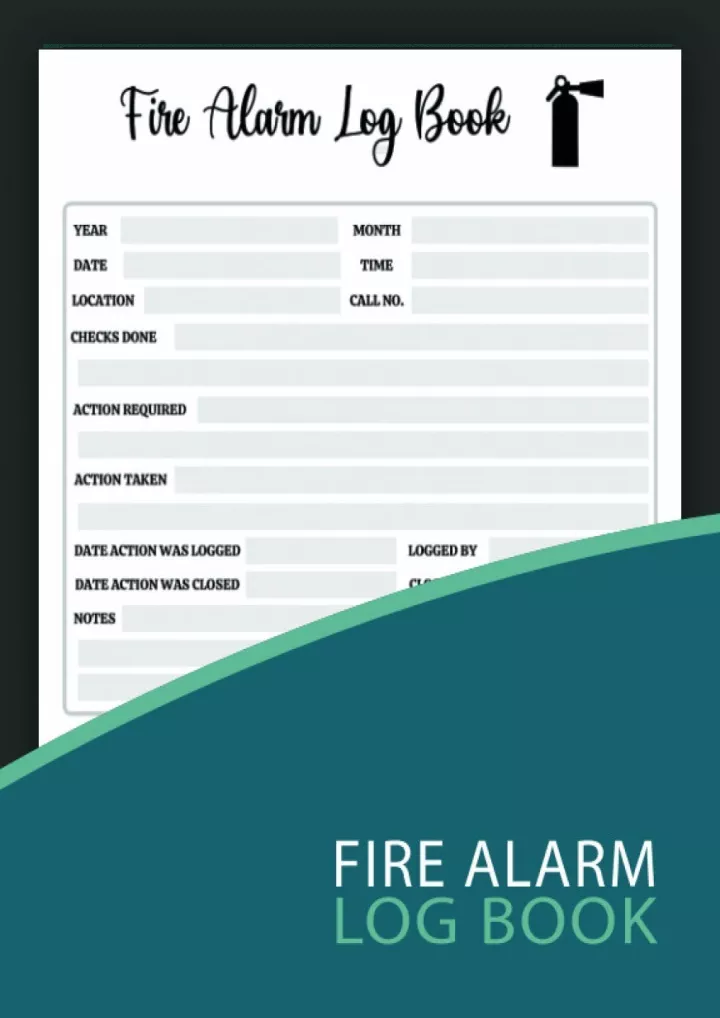 fire alarm log book fire register log book fire