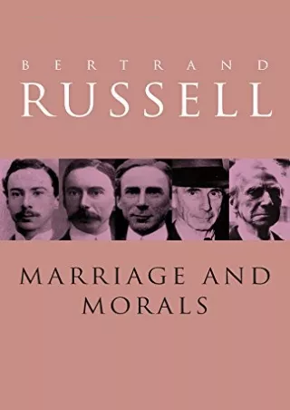 Read ebook [PDF] Marriage and Morals ipad