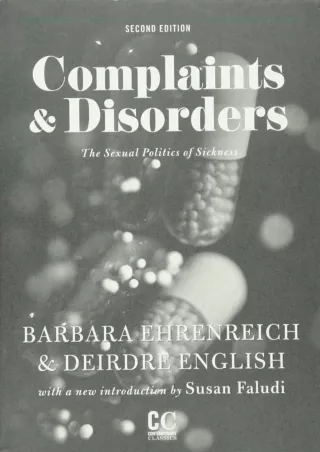 [PDF READ ONLINE] Complaints & Disorders [Complaints and Disorders]: The Sexual