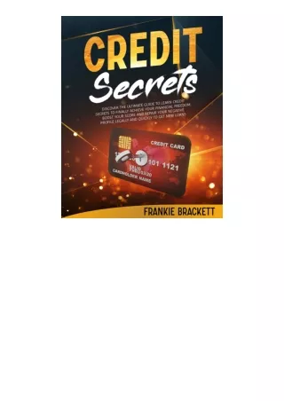 Ebook Download Credit Secrets Discover The Ultimate Guide To Learn Credit Secret