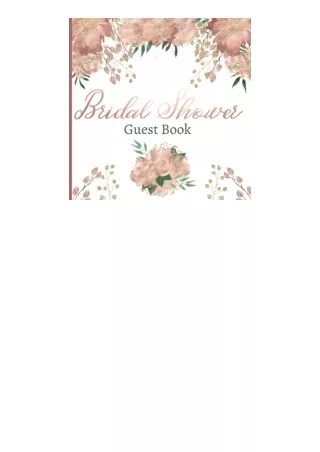 Download Pdf Bridal Shower Guest Book Rose Gold Wedding Guest Bookguest Book For