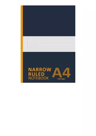 Download Pdf Narrow Ruled Notebook A4 100 Pages 90Gsm 5Mm Lined And Margin Note