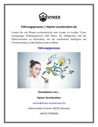 Führungsprozess  Hymer-acceleration.de