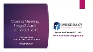 Closing Meeting PPT Sample ISO27001