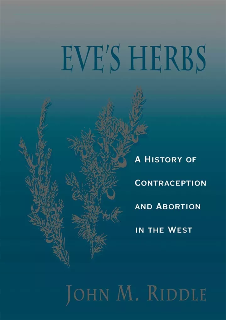 eve s herbs a history of contraception