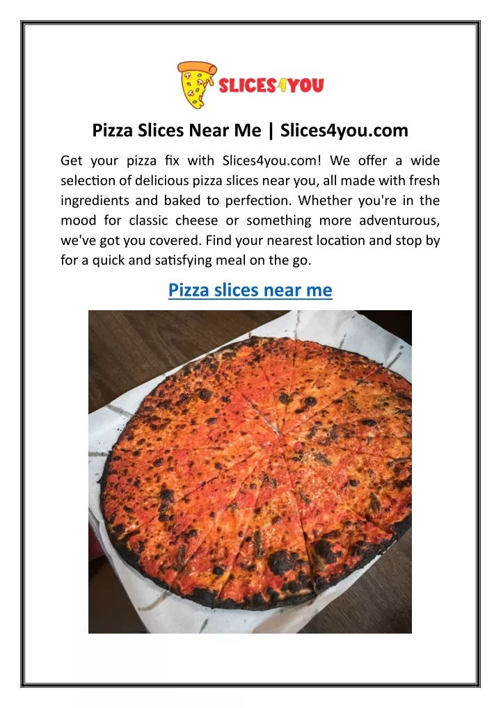 pizza slices near me slices4you com