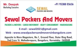 Sewal Packers And Movers Bangalore